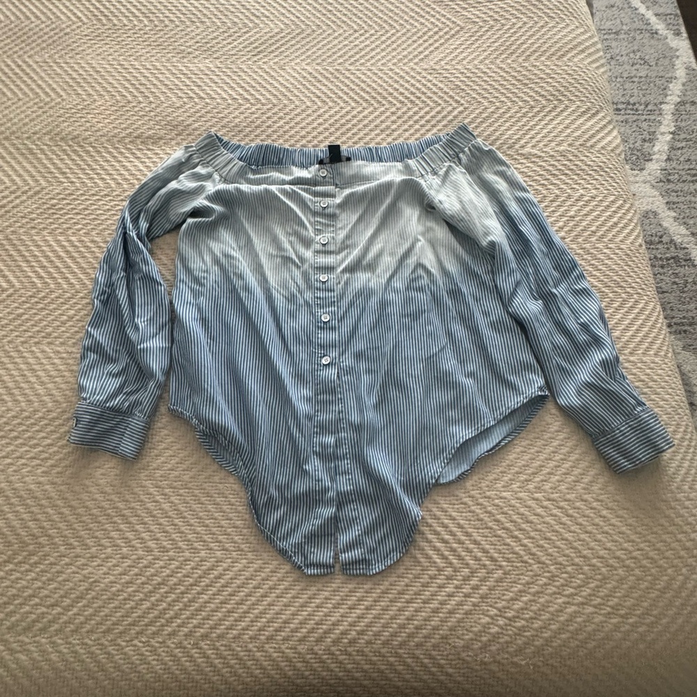 Fifteen twenty off the shoulder tie top